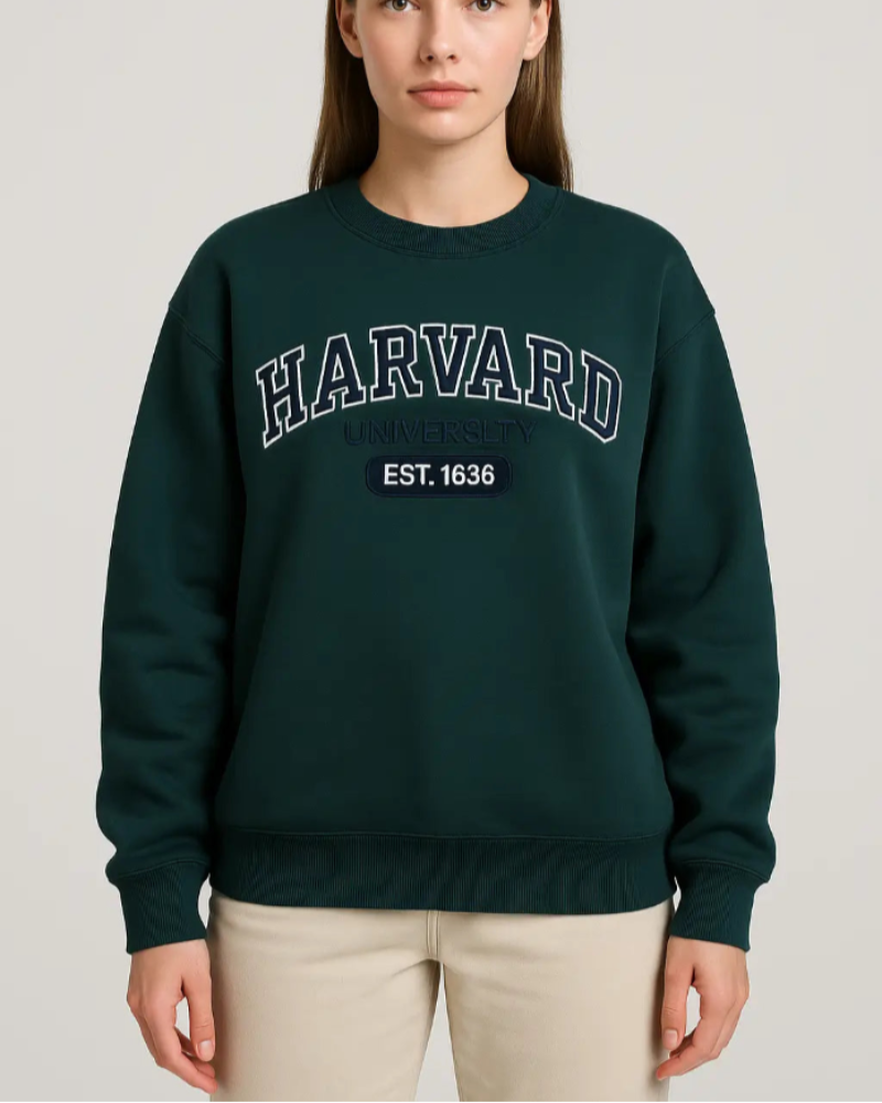 Bluza oversize crewneck Harvard University
