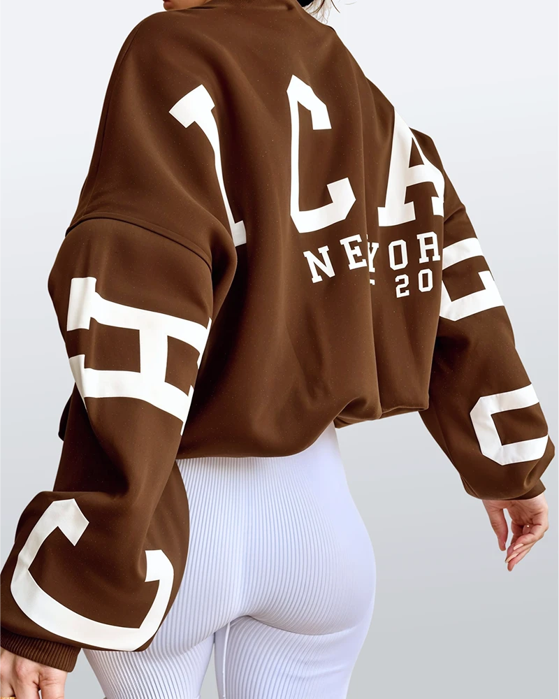 Luźna bluza oversize crewneck