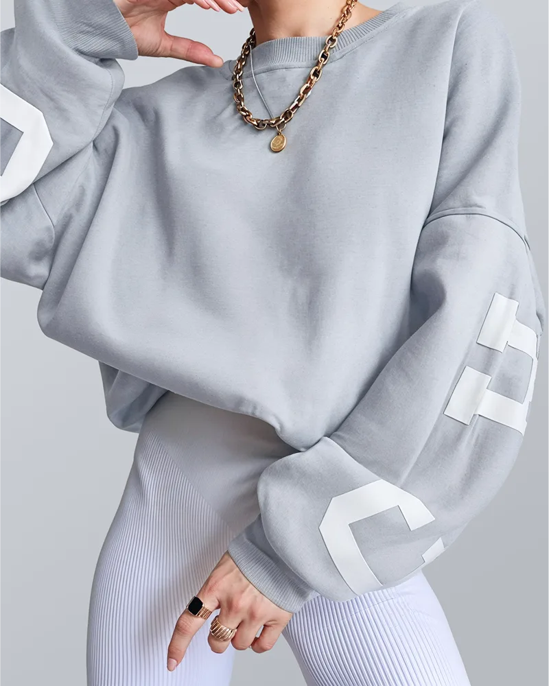 Luźna bluza oversize crewneck