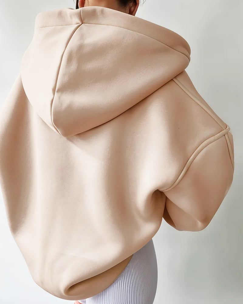 Luźna bluza oversize z kołnierzykiem