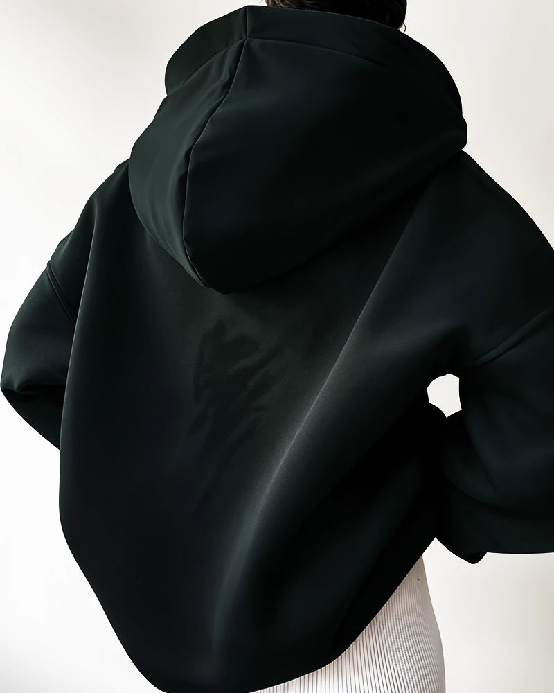 Luźna bluza oversize z kołnierzykiem
