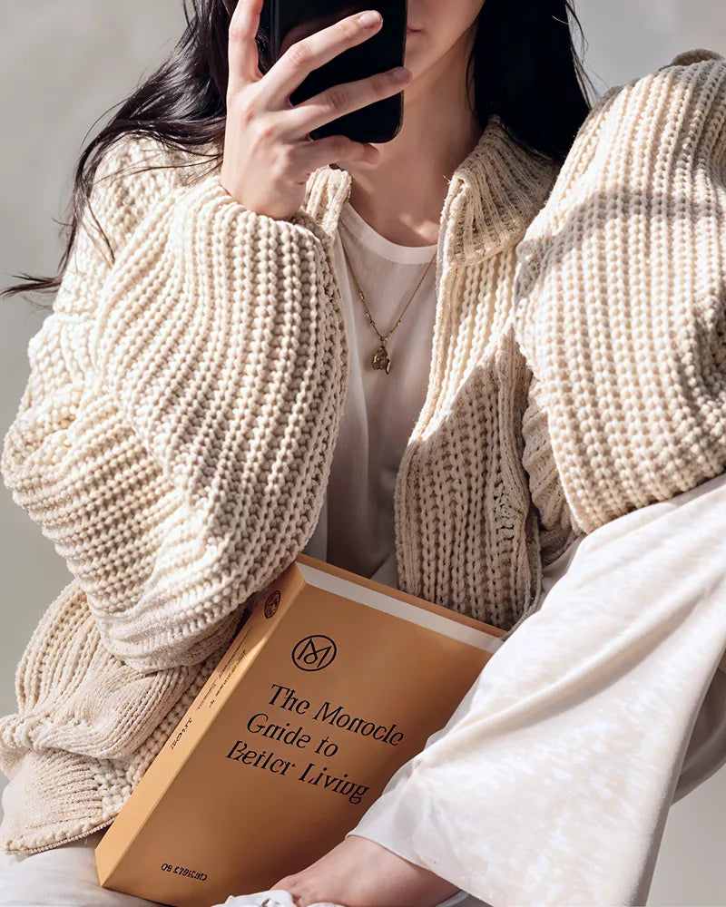Sweterkowa bluza oversize rozpinana