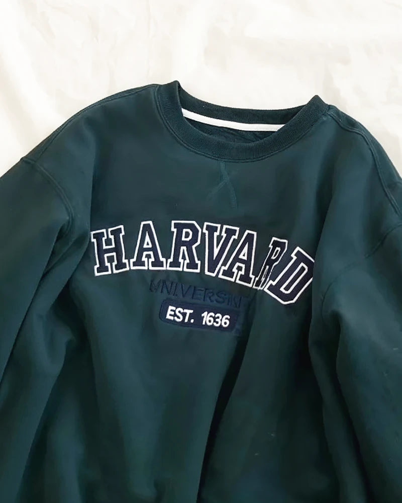 Bluza oversize crewneck Harvard University