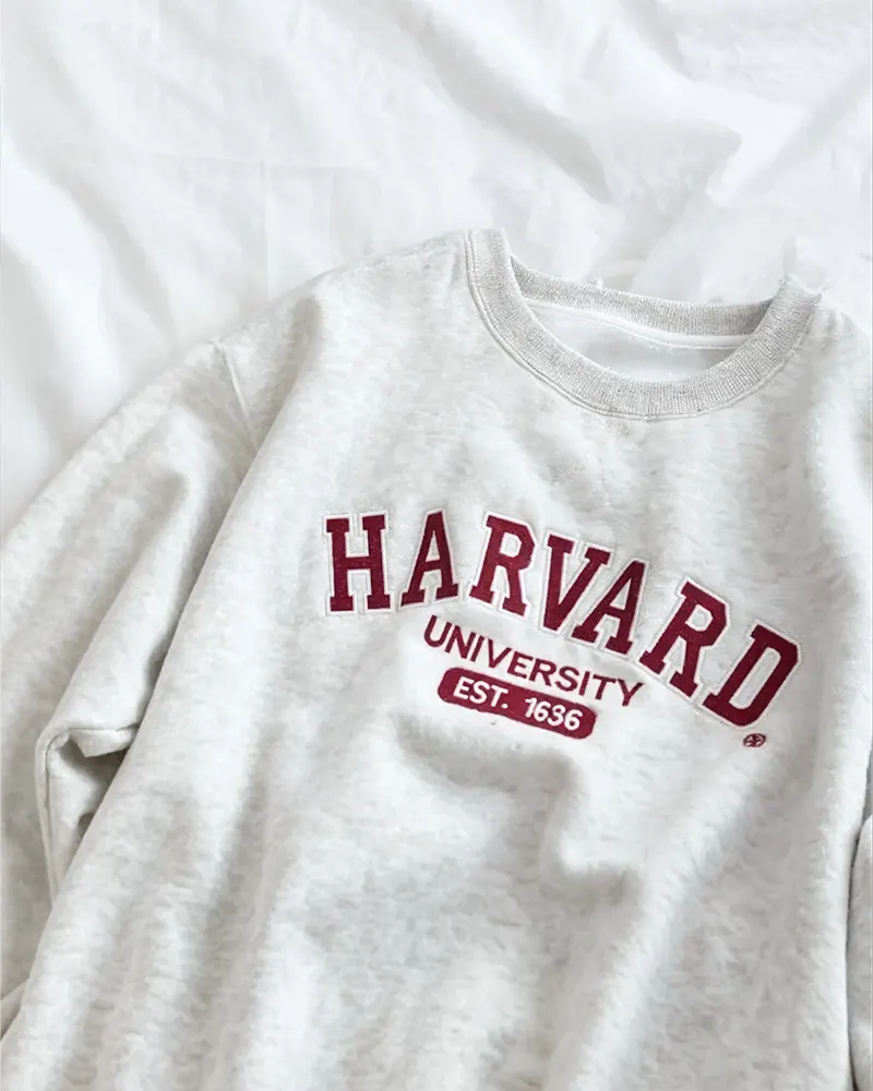 Bluza oversize crewneck Harvard University