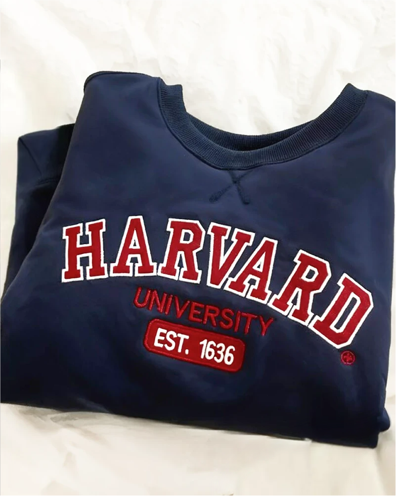 Bluza oversize crewneck Harvard University