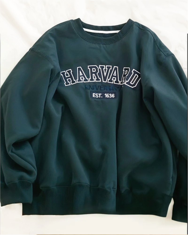 Bluza oversize crewneck Harvard University