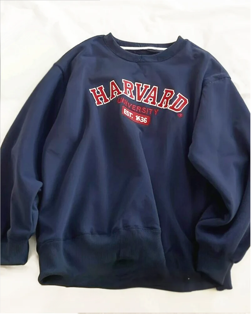 Bluza oversize crewneck Harvard University