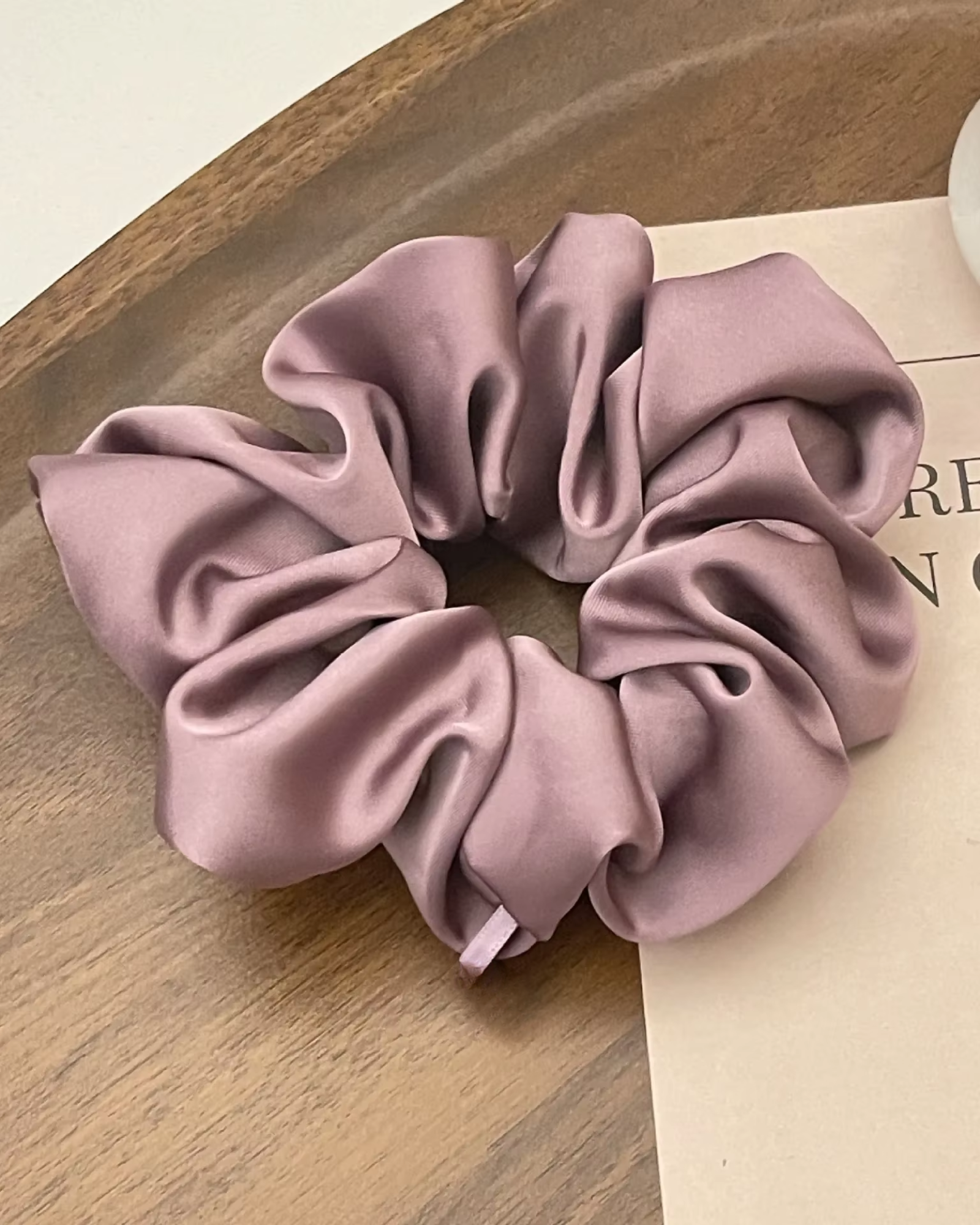 Fioletowy Satynowa frotka do włosów scrunchie