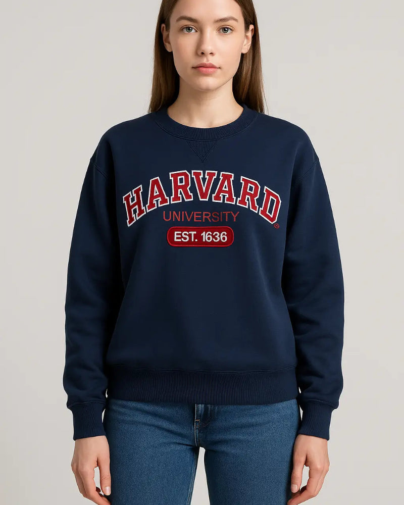 Bluza oversize crewneck Harvard University