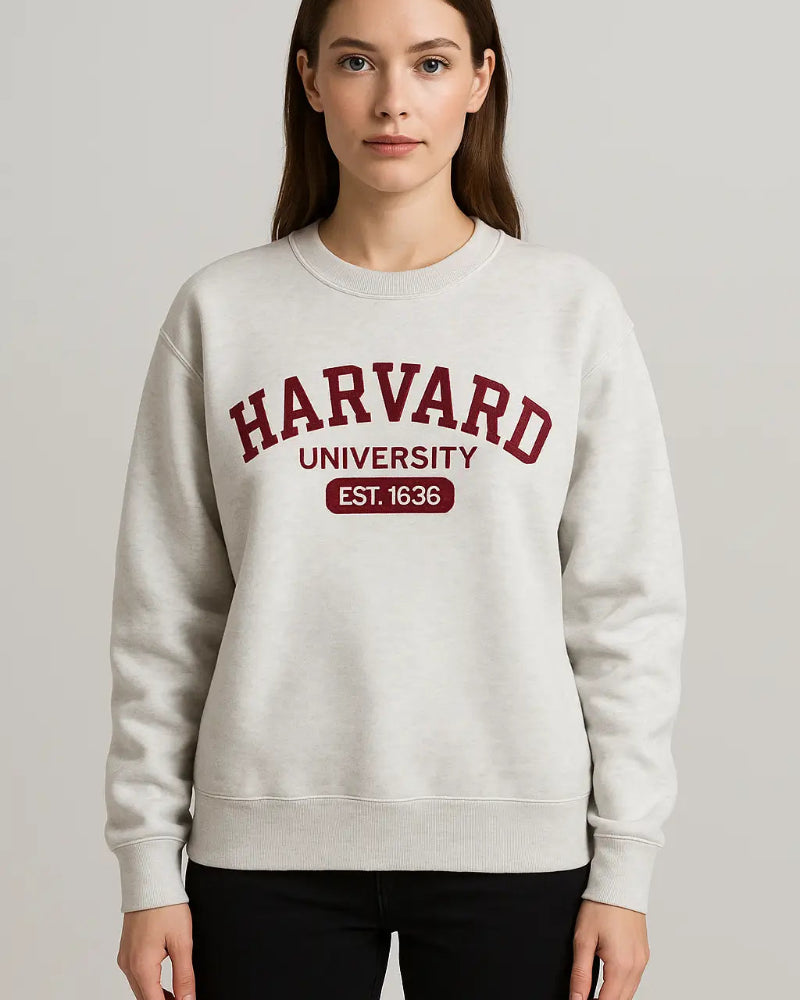 Bluza oversize crewneck Harvard University