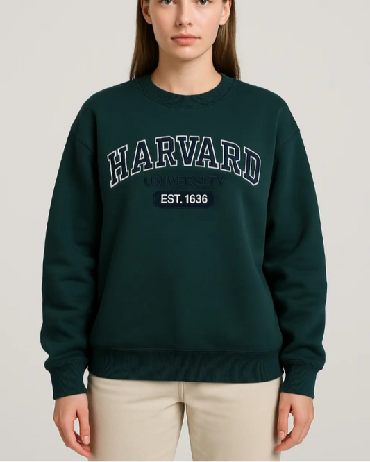 Bluza oversize crewneck Harvard University