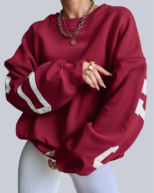 Luźna bluza oversize crewneck