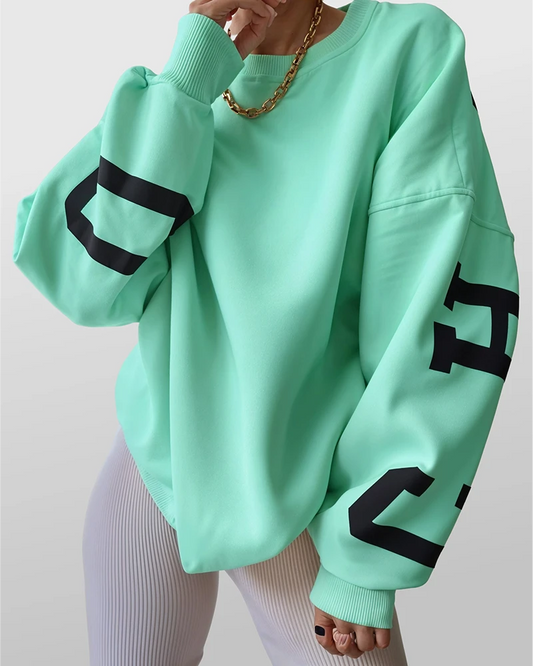 Luźna bluza oversize crewneck