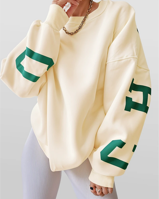 Luźna bluza oversize crewneck