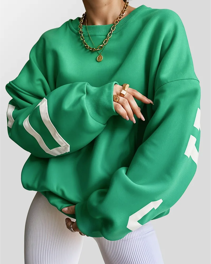 Luźna bluza oversize crewneck