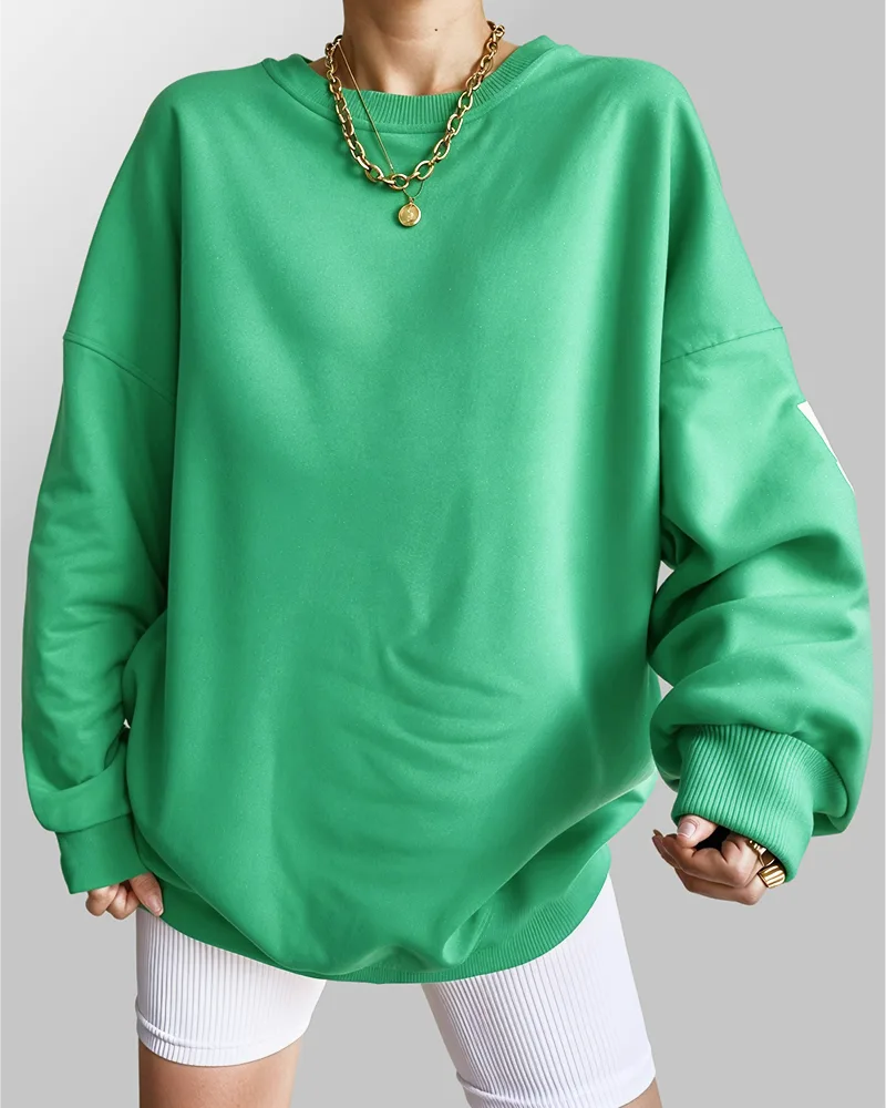 Luźna bluza oversize crewneck