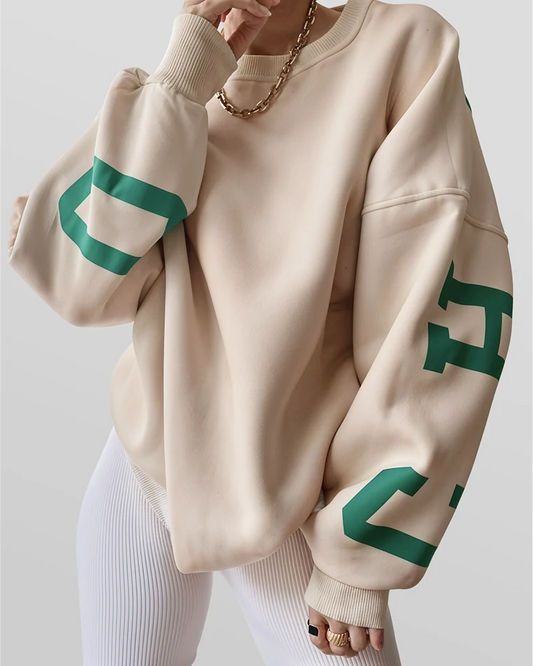 Luźna bluza oversize crewneck