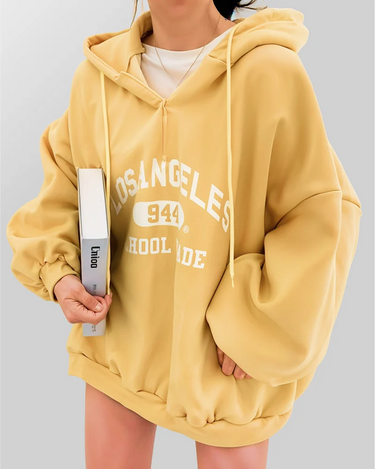 Luźna bluza oversize z napisem Los Angeles