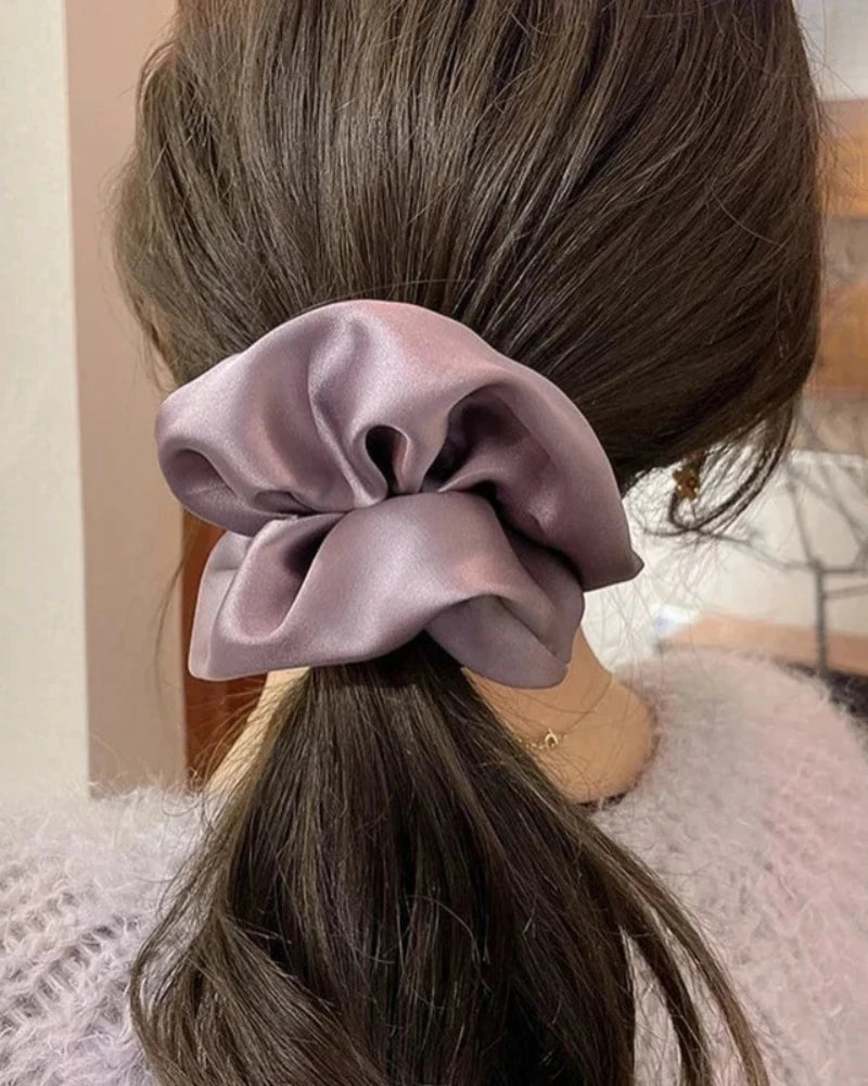 Fioletowy Satynowa frotka do włosów scrunchie